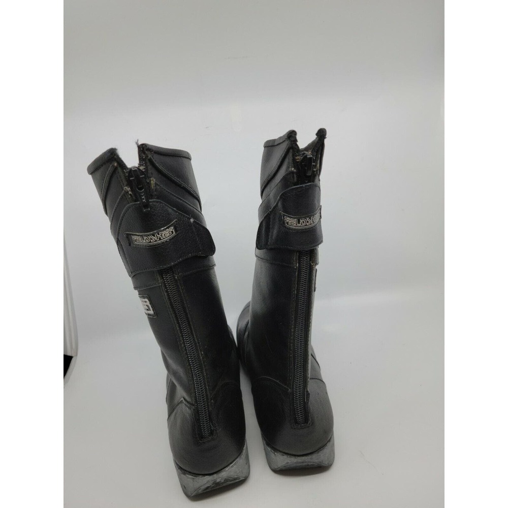 Vintage Fieldsheer Black Leather Motorcycle Biker Moto Boots Women's 7 - Picture 6 of 12